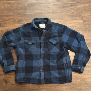 Blue and Black Checkered Men's Jacket